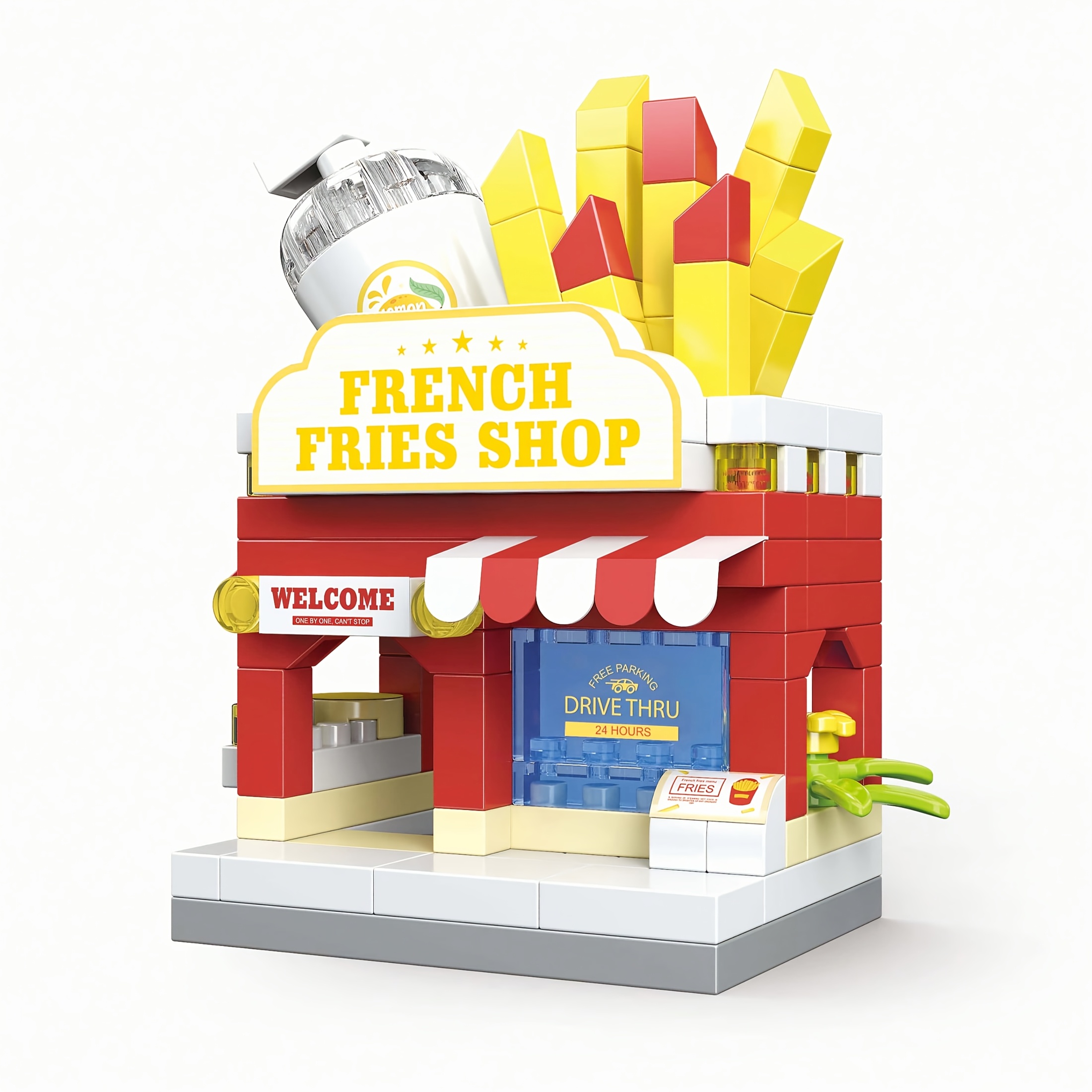 Micro Particle Building Block Set, Ramen Shop & BBQ Shop Decor
