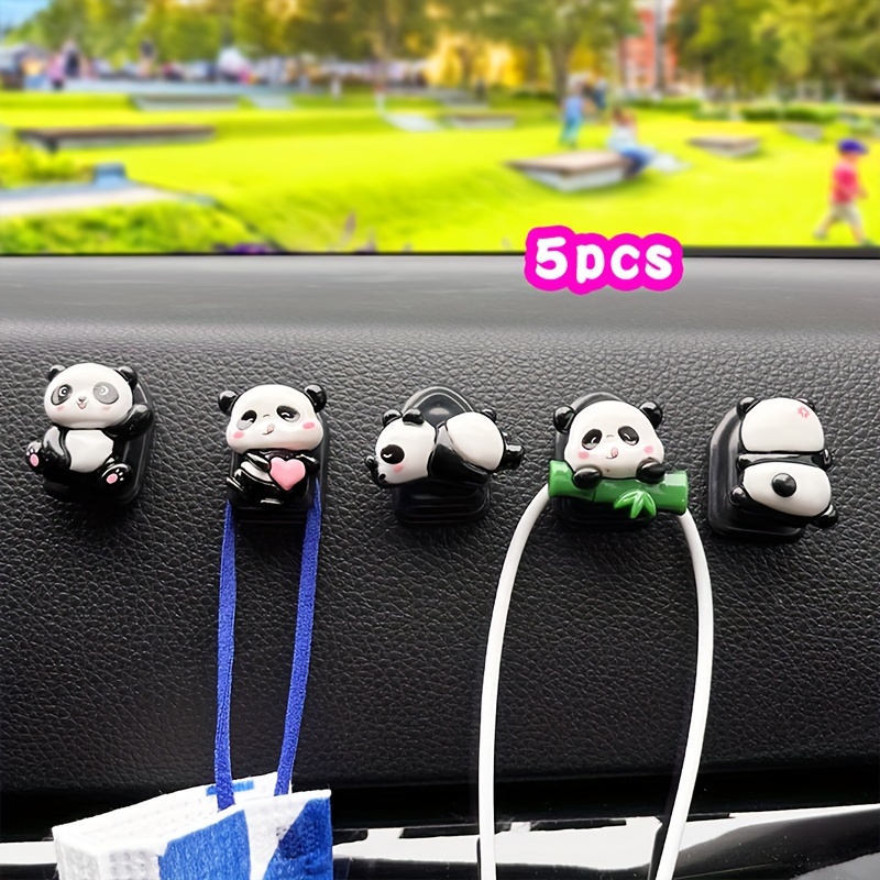 

5pcs Car Storage Small Hook Cute Creative Panda Car Supplies