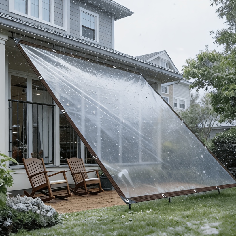 TEMU impermeable transparente engrosada para patio, protección contra y , térmica impermeable para plantas en y plántulas