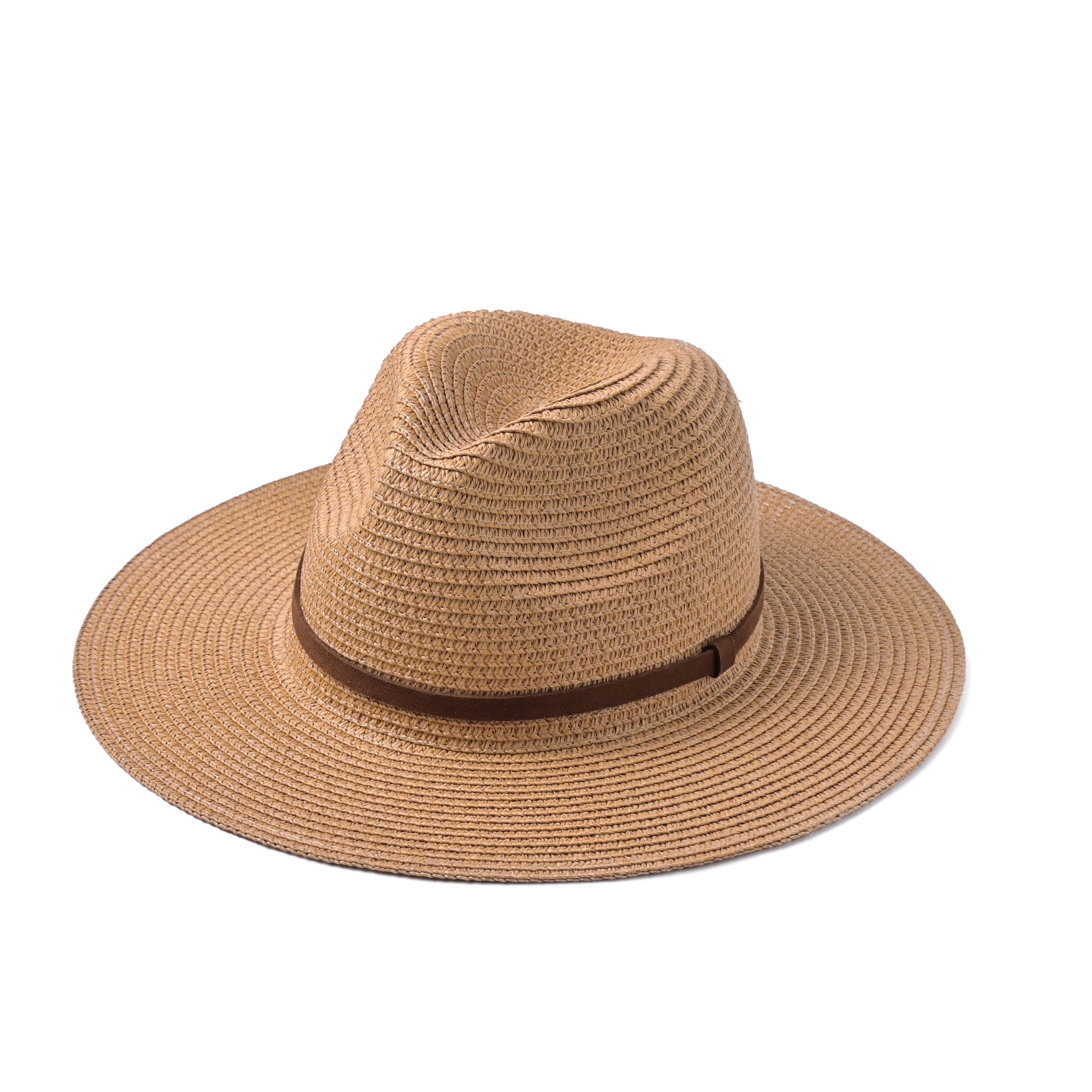 Beige Color Elegant 1pc Hat, Men's unisex Classic Jazz Style Straw Summer Beach Outdoor UV Protection Fedora Hat for Men,Casual,Temu