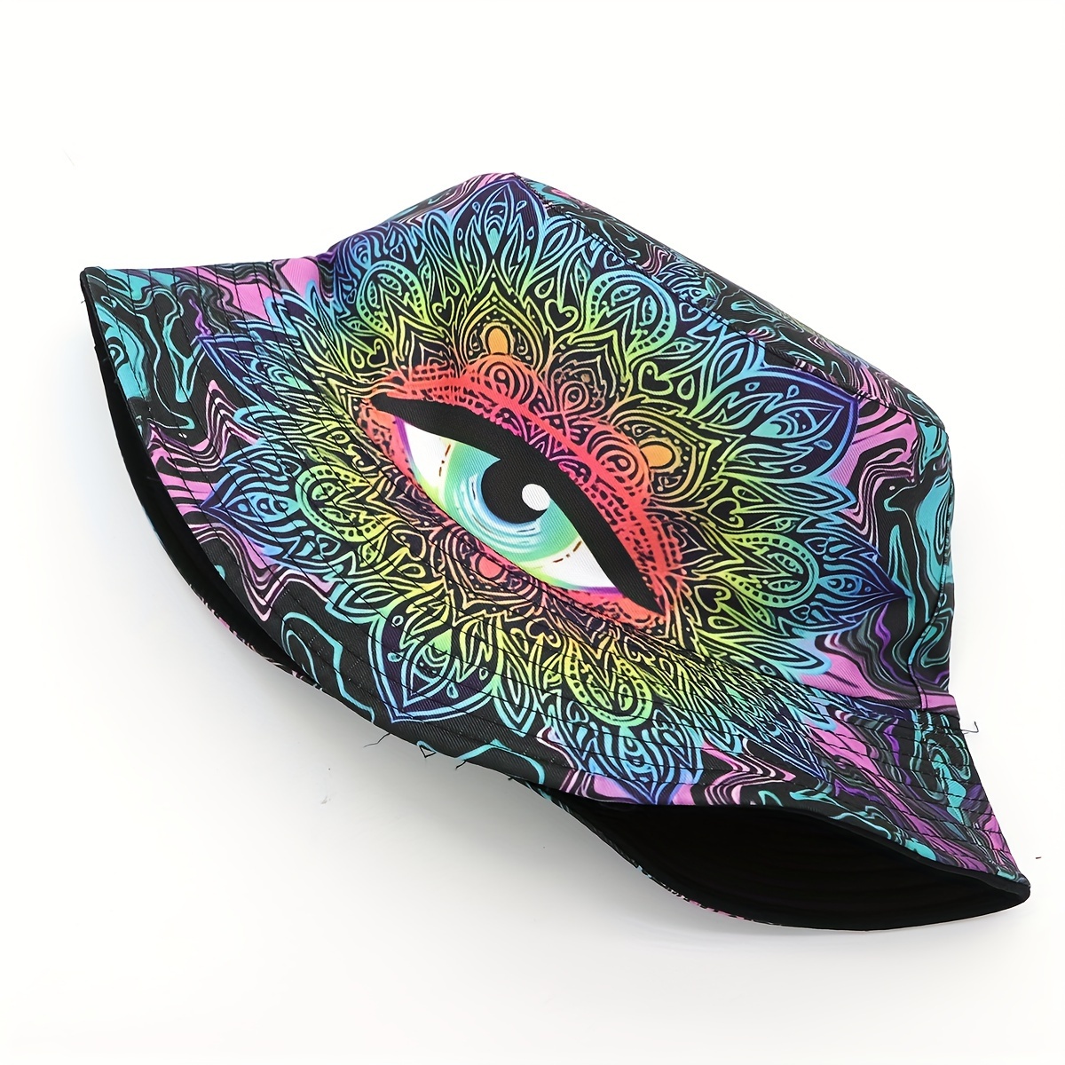 Psychedelic Horror Eye Design Halloween Bucket Hat