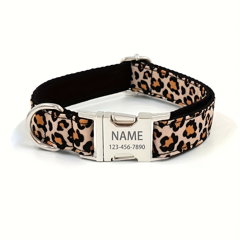 TEMU Een gepersonaliseerde mode hondenriem met schattige prints, met een custom ID naam en contactinformatie om verlies te voorkomen. Het is te
