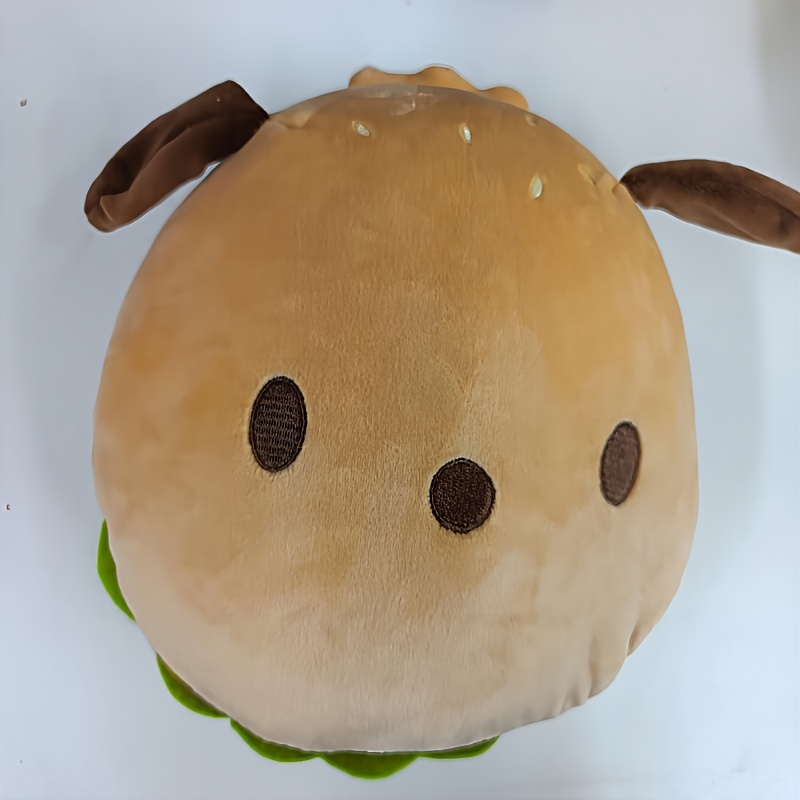 Un Cuscino Di Peluche A Forma Di Hamburger Con Un Adorabile Cagnolino  Cartone Animato