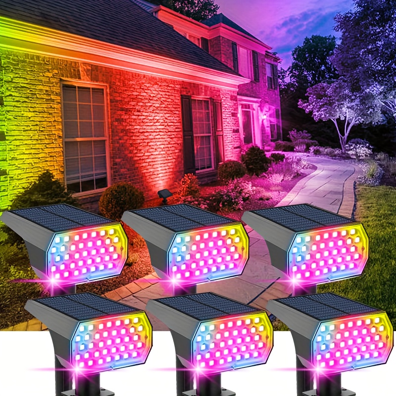 TEMU 2/4/6 Confezione Luci Solari da Esterno IP65, Luci LED Solari per Prato, 2 Installazioni, Illumina il Tuo Patio, , Giardino, , per Entrambi i