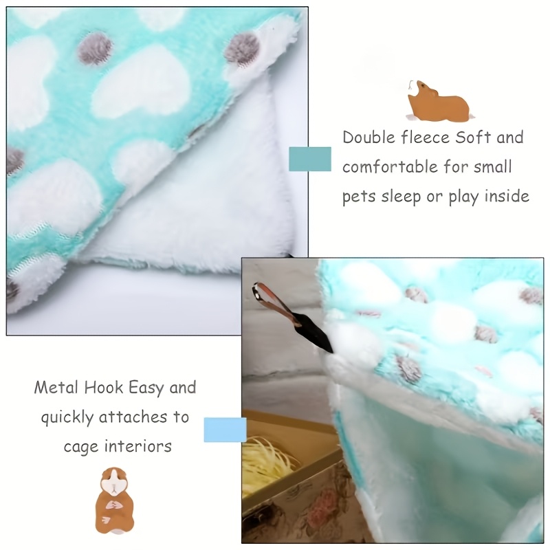 3pcs Multi-Color Double-Layer Small Animal Hammock Set