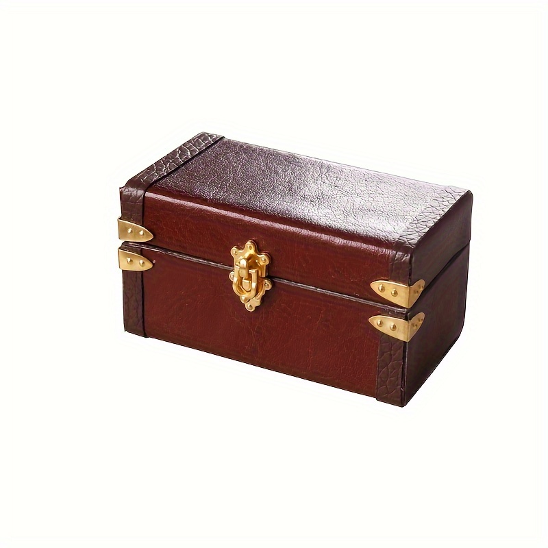 Miniature Retro Faux Leather Case Storage Case