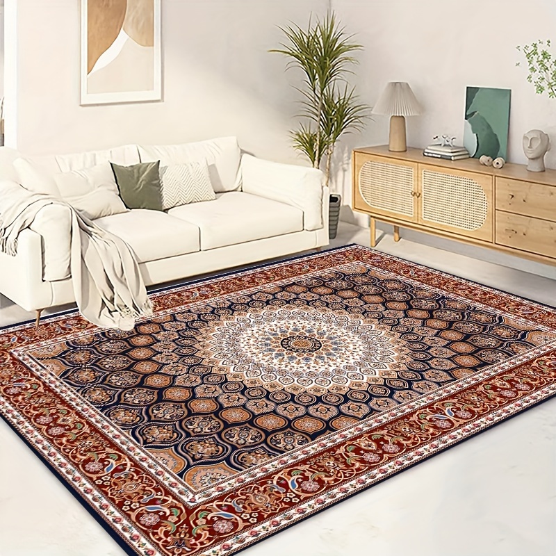 

1pc Non-slip Floor Mat, Persia Print Floor Mat, Machine Washable, Household Iving Room Decoration Carpet, Bedroom Décor Rug, Popular Fantastic Area Rug