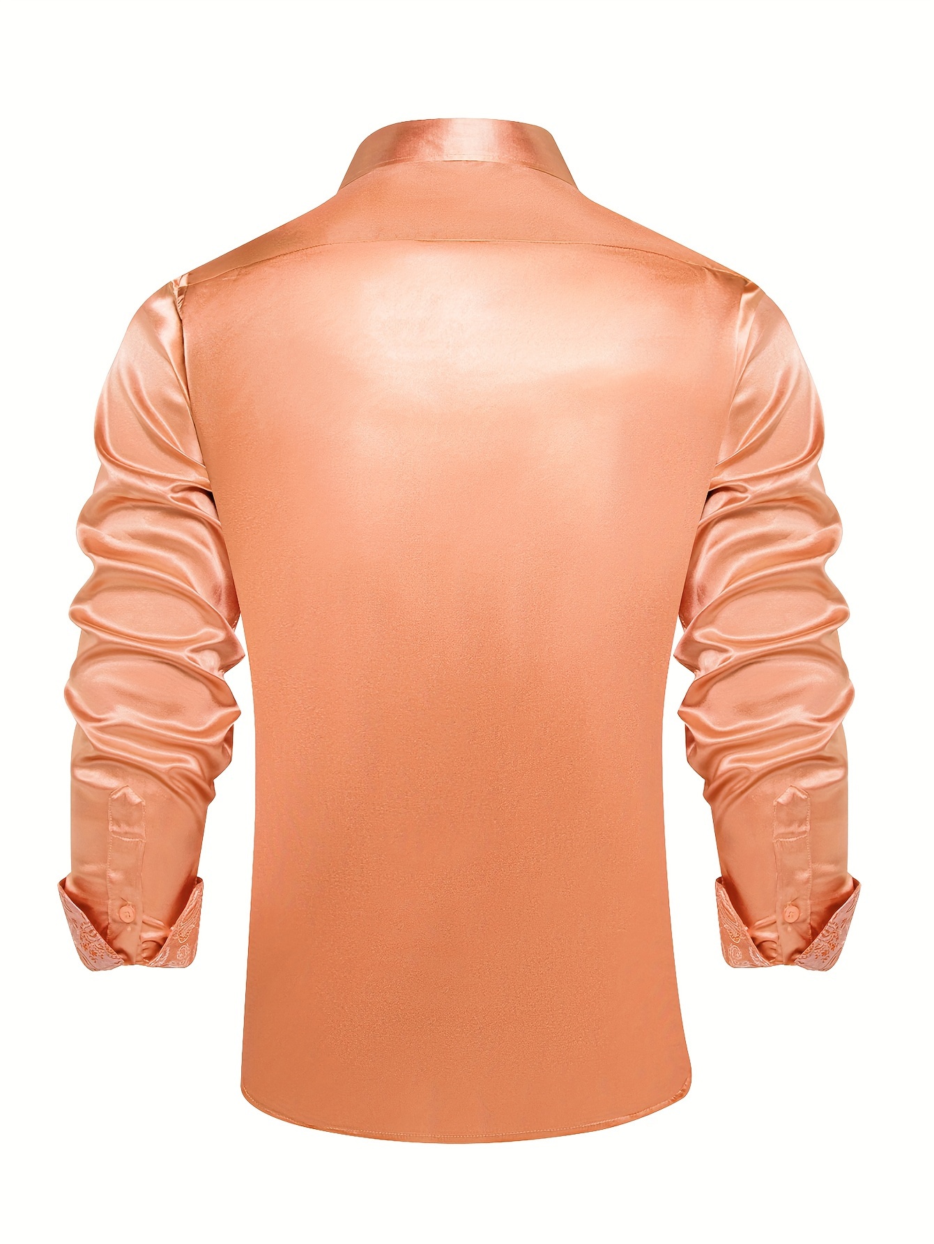 elegant smooth mens long sleeve dress shirt wedding prom - Temu
