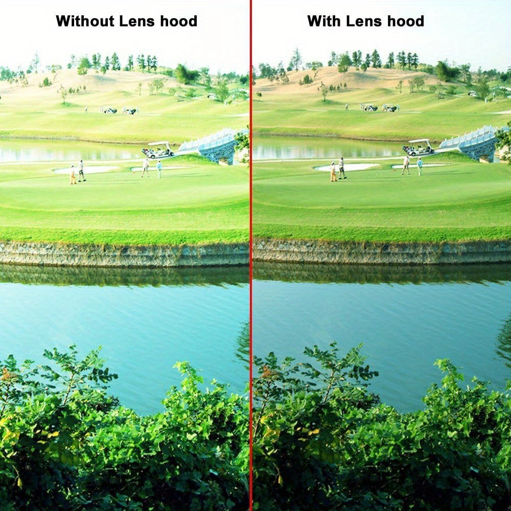 standard focus long focus lens hood matte   inside aluminum material compatible with all camera lens s c n   etc 0