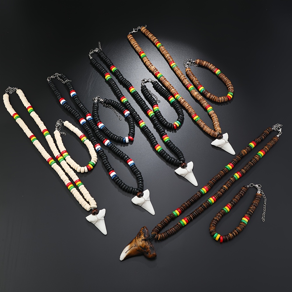 

2pcs Elegant Pendant Necklace And Bracelet Set, Men's Jewelry Accessories