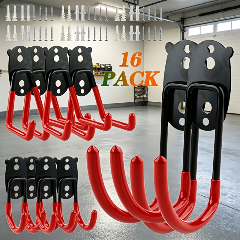 Temu – TEMU [2026 Upgraded Version] Heavy-duty Wall-mounted Garage Hook – 100lb Rust-resistant Multipurpose Steel Hook, Great For Hanging Bikes, Ladders,