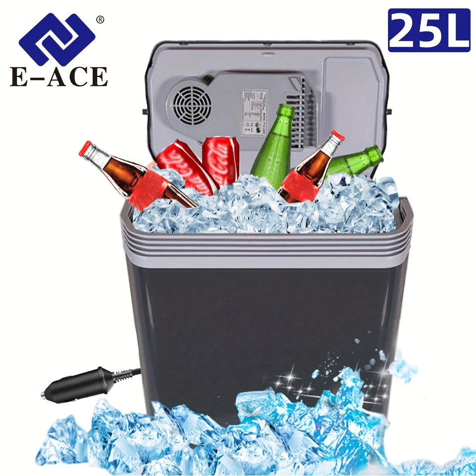 25l portable car refrigerator with handle   semiconductor cooling system   for outdoor travel picnics camping 12 24   
