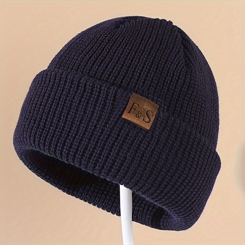 

1pc Unisex Knitted Beanie - Soft Acryl, Knit Cap For Winter, Sports, And Outdoor Activities