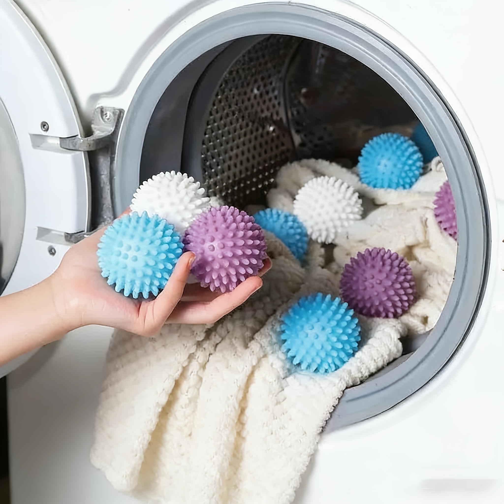 8pcs reusable laundry ball set removes hair   clothes prevents tangling reduces wrinkles no electricity required suitable for laundry accessories laundry and dryer balls washing machine balls laundry and dryer balls dryer sheets