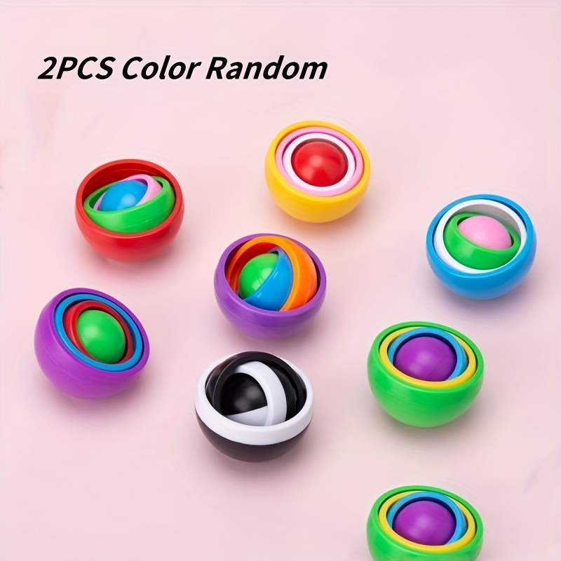 2pcs 3d gravity balls fidget spinner toys funny sensory fidget toys hand fidget toys random color