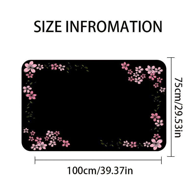 TEMU Tapete para maletero de coche, 1 pieza, con estampado de decorativo de en una corona de rosas - A prueba de polvo y duradero, tapete para