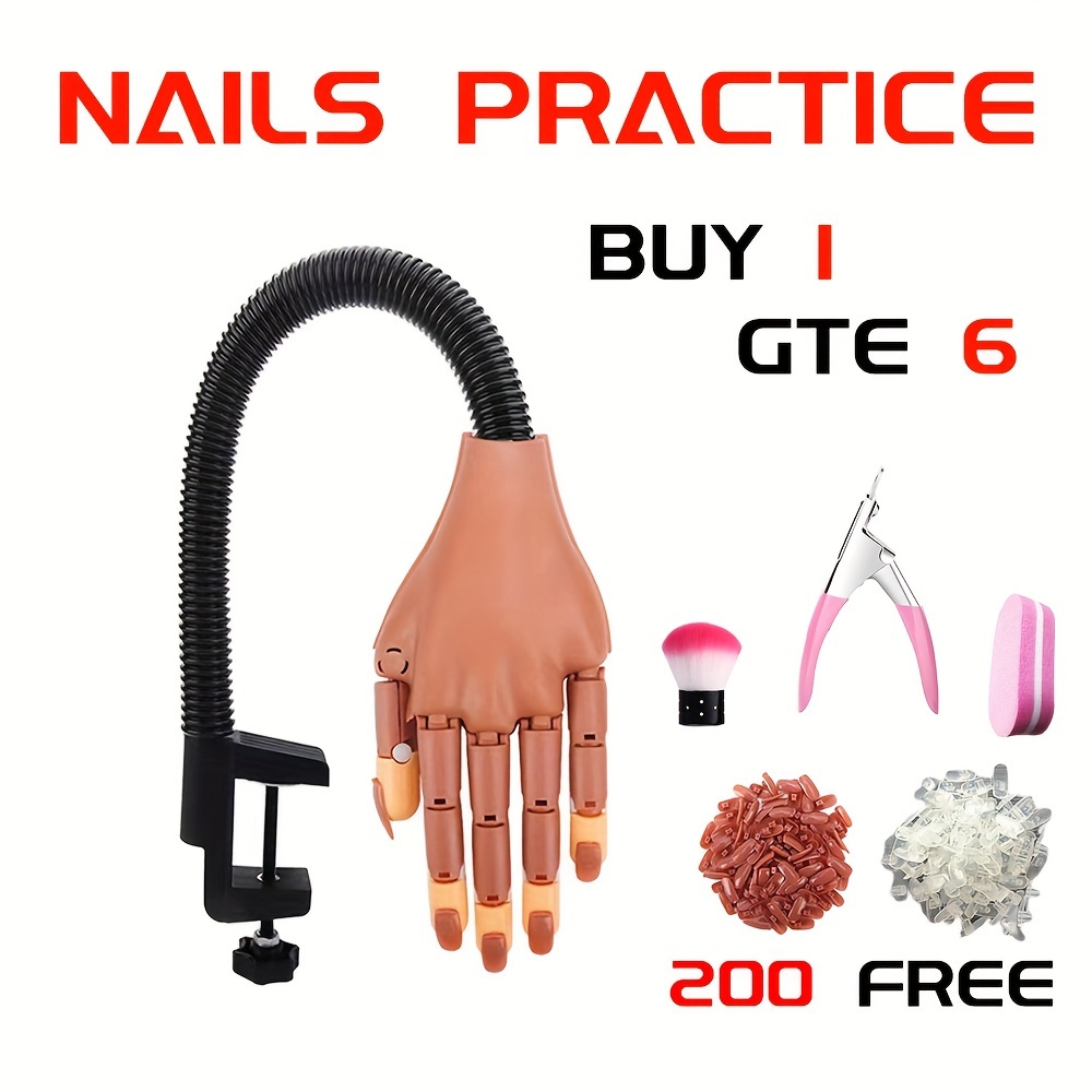 

Nails Tool Artificial Hand Manicure Practice Hand Nail Clippers Nail Brushes Nail Files 2 Color Replacement Nail Pads