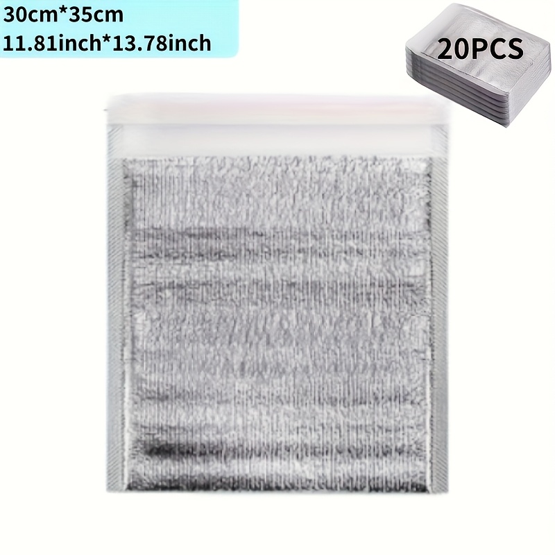 Image of 20pcs Reusable Insulated Delivery Bags (3 Sizes) - Food Hot Or Cold | Aluminum Metal Thermal Bag, Lunch Boxes And Commercial Food With Package Transport, Non-food Contact