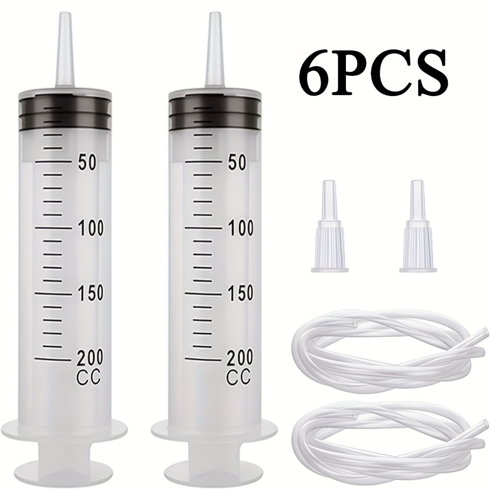 Image of 6pcs/18pcs 200ml Large With 30cm Tube And Tip Adapter Set For Liquid, Lip Gloss, Paint, Epoxy Resin, Oil, Watering Plants