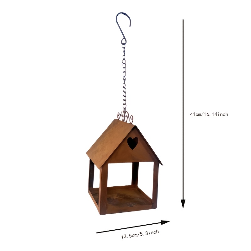 Image of European Style Feeder, Hanging Heart-shaped Birdhouse Feeder For Outdoor Garden Yard