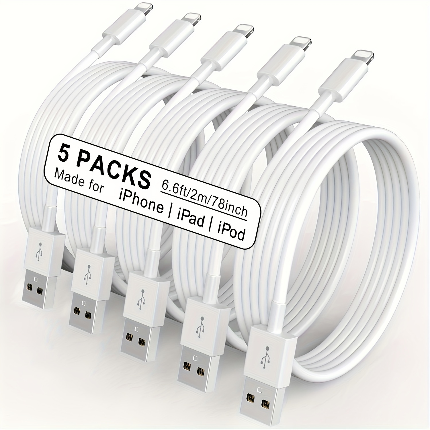 Cable Lightning corto de 1 pie para iPhone, paquete de 3 cables de carga  para iPhone con certificación MFi de 1 pie para iPhone 12 11 Pro X XS Max