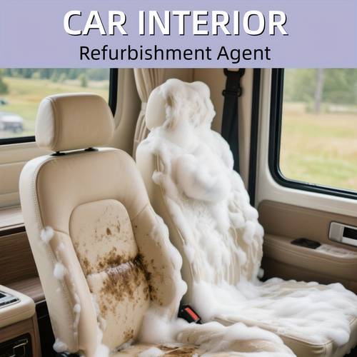 automotive interior foam quickly removes stains and dust from seats carpets fabrics and plastic car durable plastic container interior accessory essential tool for rvs