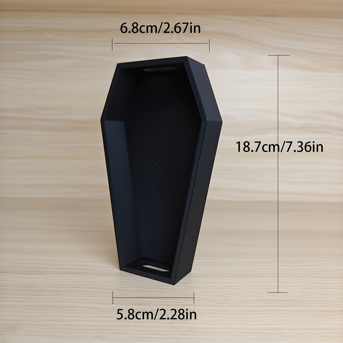 Image of 1pc Coffin-shaped Tray, Gothic Style, Used For , Living Room And Office Decoration. Bathroom Tray, Used For Bathroom Item Storage And Bathroom Countertop Storage (non-food Contact)