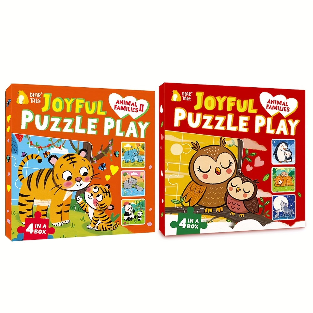 Image of 72pcs Parent-child Animal Jigsaw Puzzles For Kids, Colorful Preschool Educational Toy With Parent-child Interaction, Coordination And Motor Skills, Toddler Learning Activity, Back To School Gift