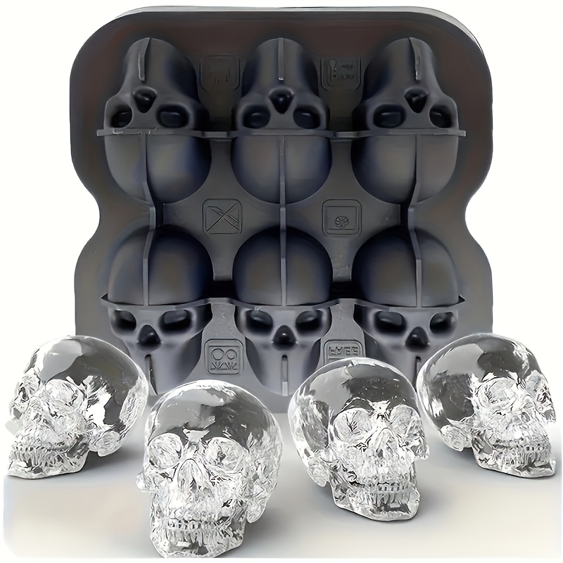 Image of Halloween Ice Cube Tray, 6- Food-grade Silicone Ice Mold, Cubes And