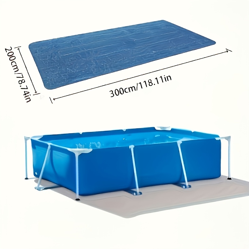 rectangular solar insulation blanket heavy duty floating thermal cover for pools and hot tubs blue pvc suitable for outdoor and  