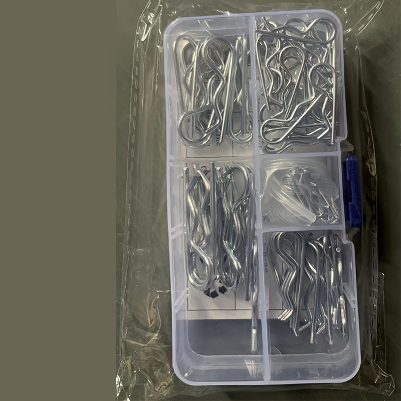 100pcs/set Metal Pins R-type Cotter Pins Wave Latch Bolt Locking Pin Split  Pin Tractor Clip Mechanical Hitch Pin Carbon Steel R Type Pin