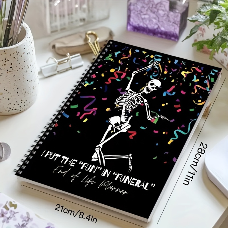 TEMU 1 A4 End-of- Notebook/message Book - "what Now That I'm Gone?" With Skeleton And , Guide, Essential Information And Checklist After My Death,