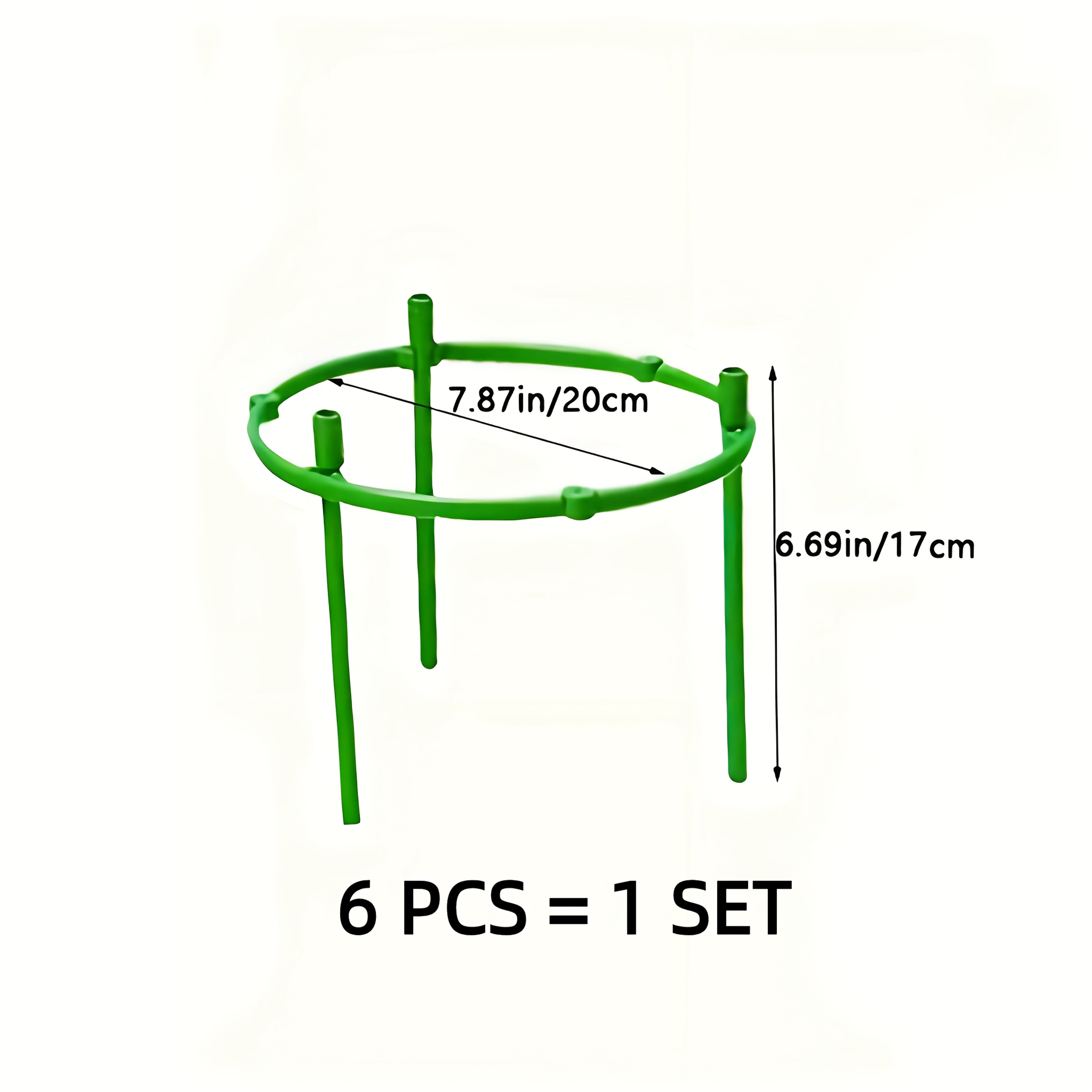 TEMU 6 pezzi di aste di supporto per piante da giardino patchwork, adatte per fiori e piante in vaso, impermeabili e resistenti, utilizzabili per