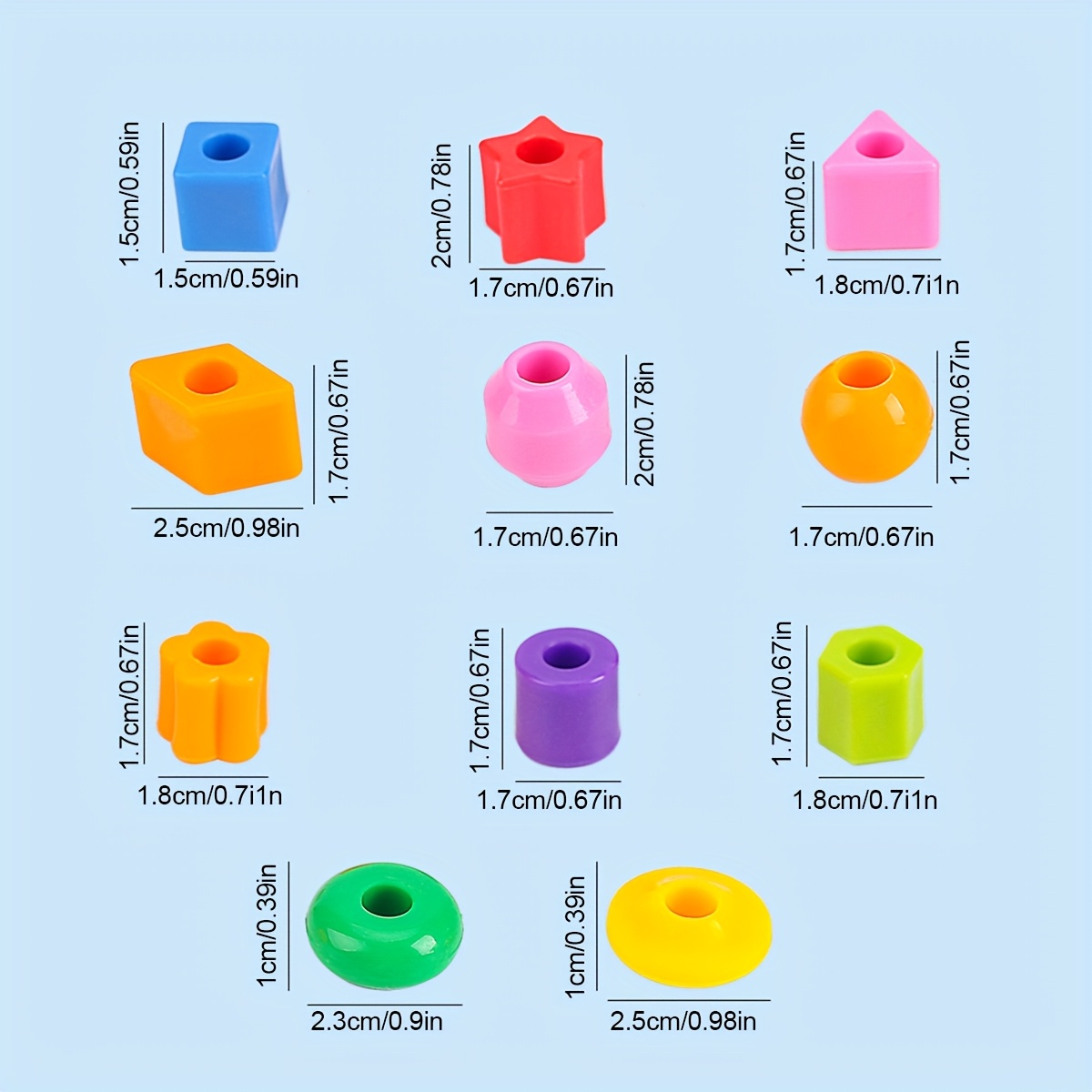 28/44pcs Beads with String,, Educational Bead Stringing Toys - Shape And Color Classification, Fine Motor Skills, Hands-On Ability Development Set, with Stringing String And Storage Bag, Ideal Building Block Toy Gift