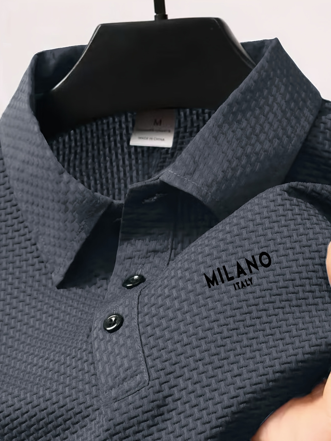 item picture s09  italian mens solid color quick dry short sleeve   summer breathable golf shirt