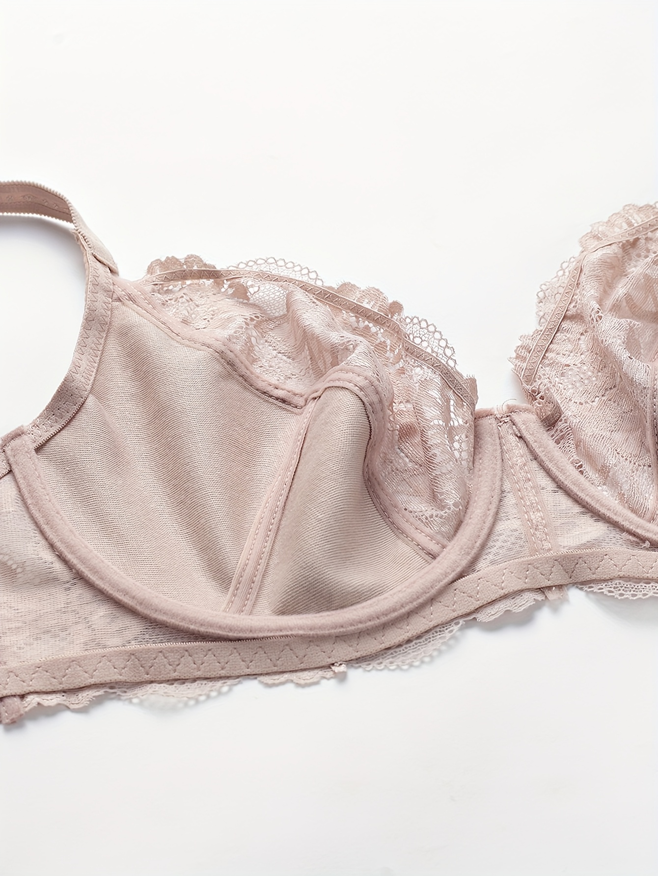 Elegant Plus Size Lace Bralette with Bow Detail, Polyamide Blend, Medium Stretch, Solid Color, Knit Fabric, Underwire Support, No Padding