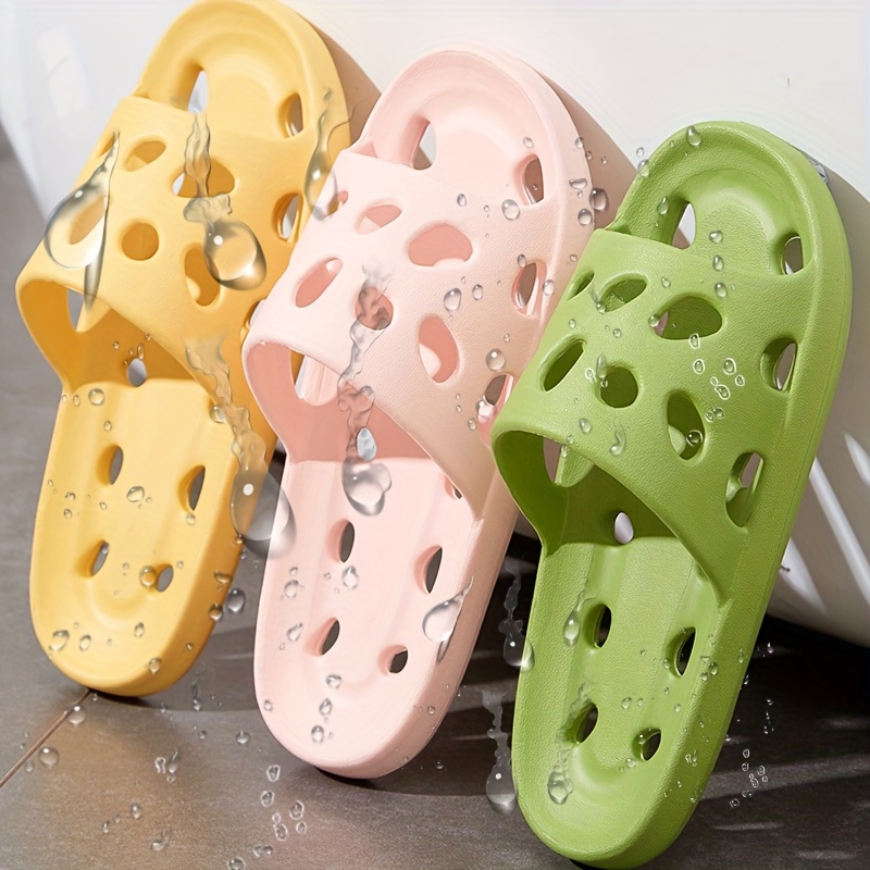 Women Men Shower Slippers Open Toe Summer Sliders Sandals Non-Slip
