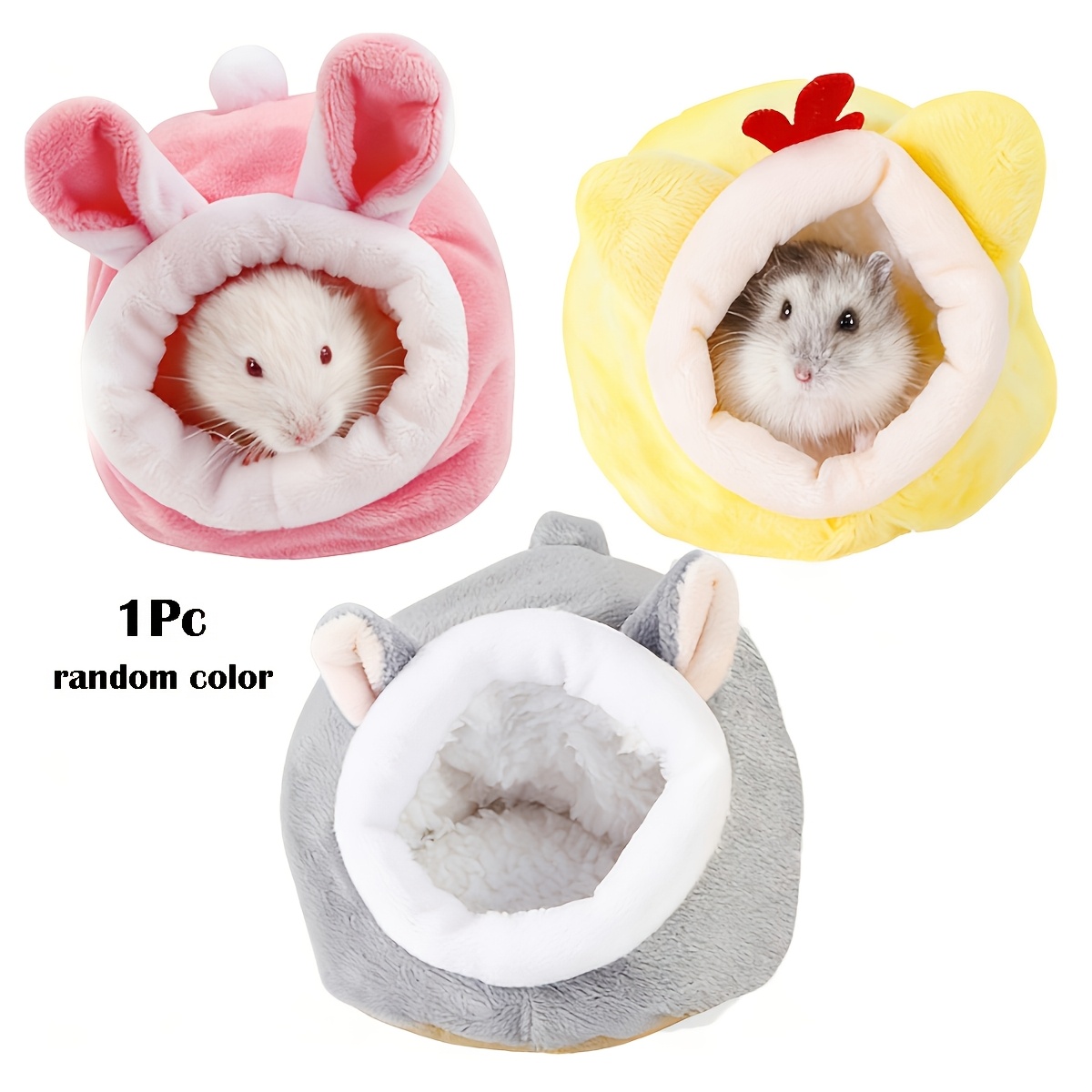 TEMU 1pc Hamster Nest, Sugar Glider Warm Hut, Small Pet Nest, Universal House, Pet Nest, Random Color