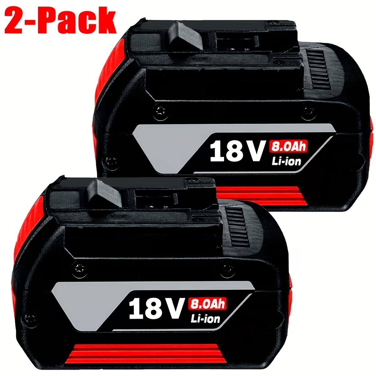 Image of 1/2/4-pack 18v 8ah Lithium Battery Compatible With Bat618 Bat609 Bat609g Bat610g Bat611 Bat612 Bat619 Bat619g Bat622 Bat620 Cordless Power Tool Battery