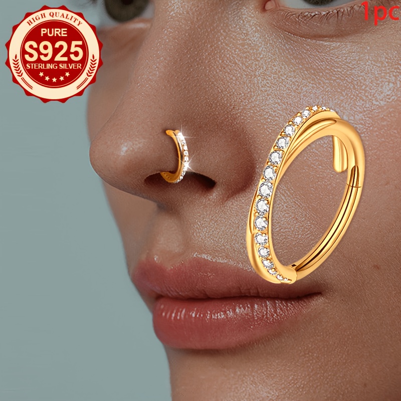 Women's X-Shaped S925 Silver Nose Ring