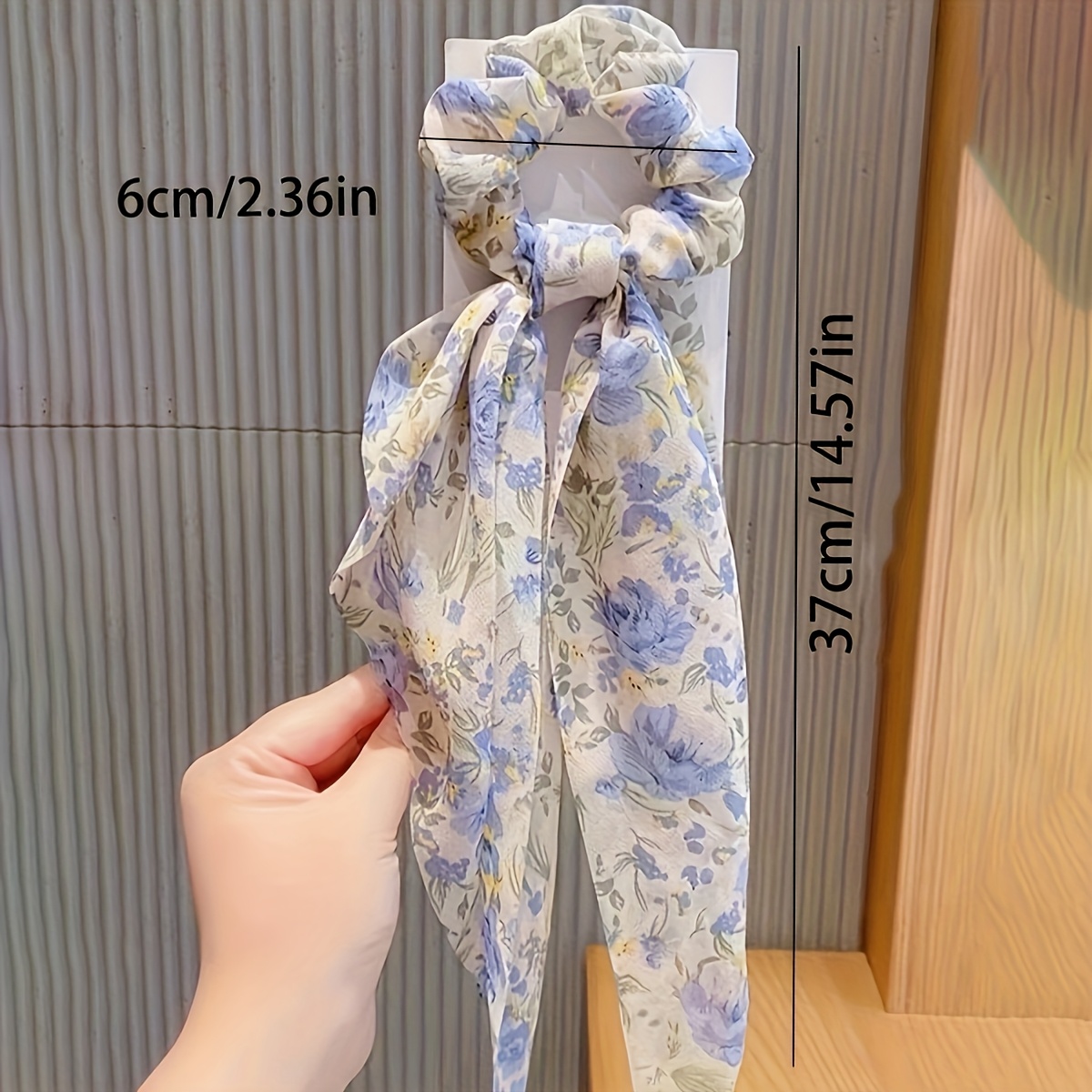 3 4 5pcs floral hair scrunchies elegant bow tassel   fabric hair ties for women stylish hair accessories for everyday special occasions cute hair accessories occasion hair ties decorative hair ties durable hair ties details 2