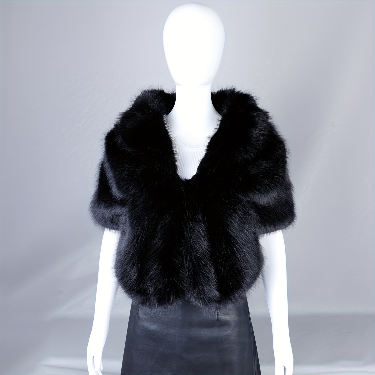 womens winter fox shawl cape scarf evening dress cloak - Temu United Kingdom