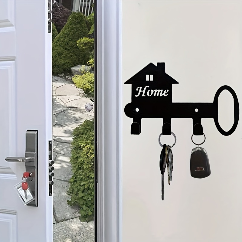 

1pc Adorable Metal Decorative Key Hook, Keychain Holder Behind Doors, Walls, And Garage, Decorative Hooks For Hanging Clothes And Hats On Walls