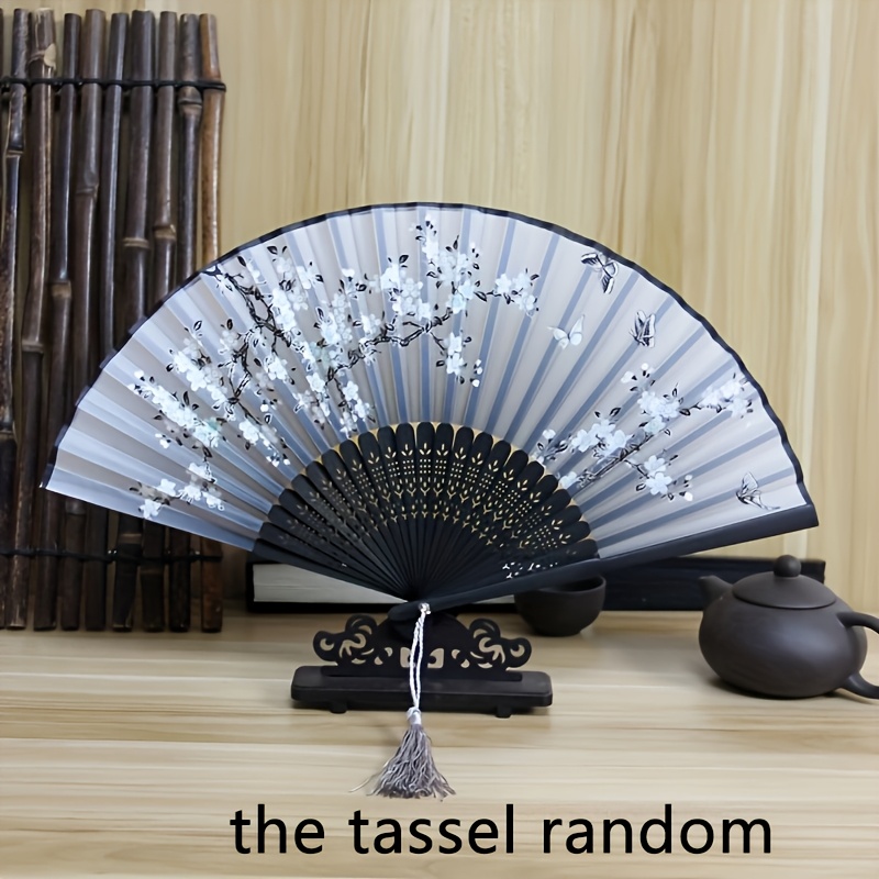 E-shop Klassischer Vintage Faltbarer Ventilator, Design mit Pfirsichblüten- und Kirschblütenmuster, einzigartiger und innovativer Handventilator,