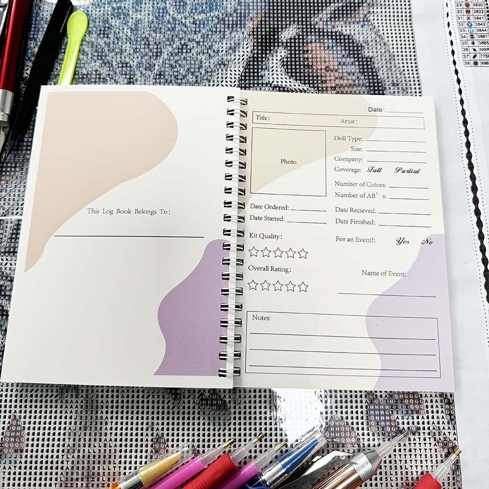 Diamond Painting Log Book Makes A Great Gift For The Diamond Painter| Diamond Painting Additions| Diamond Painting Tool