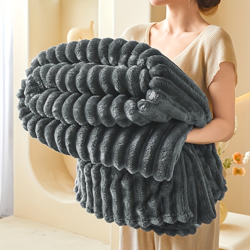 Cozy Plush Fluffy Winter Blanket for Indoor and Outdoor Use