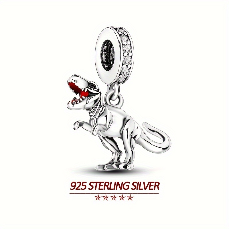 

Original 925 Sterling Silver High Quality Pendant Charms For Women Fits Original Brand Bracelet Minimalist Design Tyrannosaurus Rex Pendant Women Party Jewelry Gifts