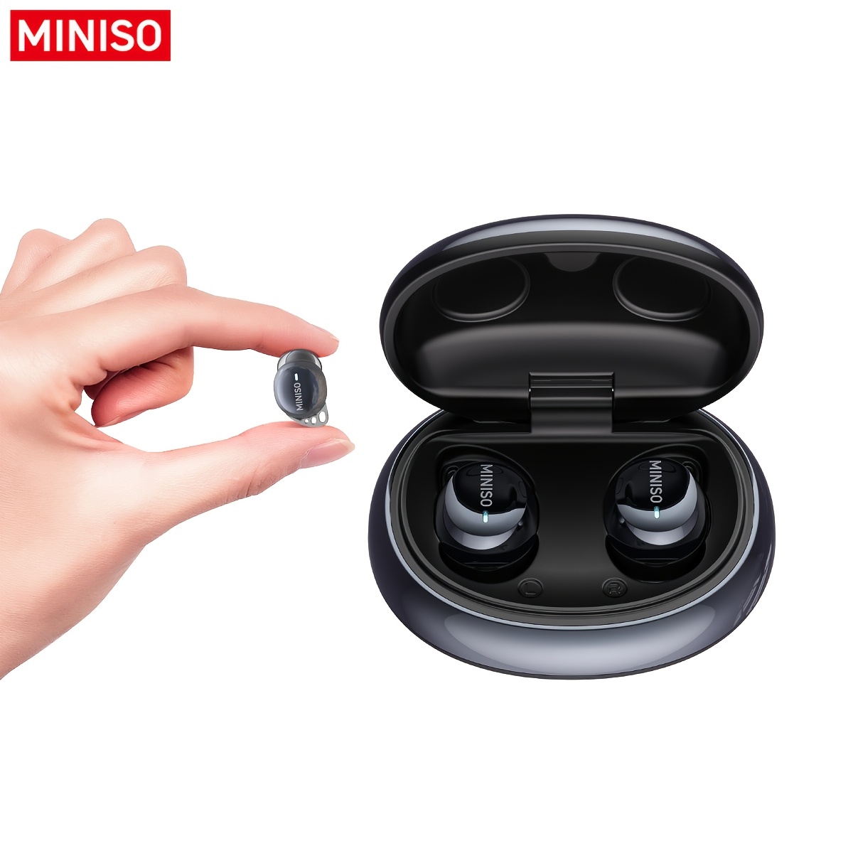 TEMU Miniso Ms216 New Ai Translation Earphones, Support 134  Languages Translation, With Noise Reduction Function, Sleep Earphones, High-definition