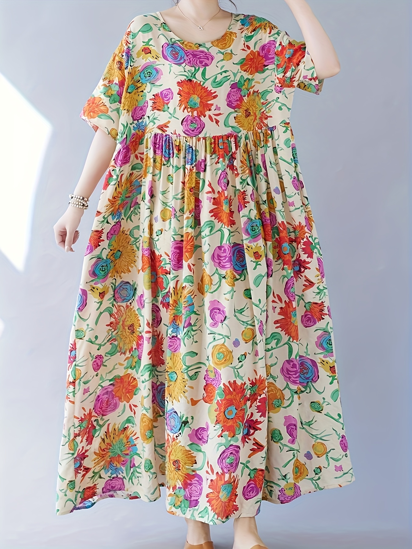 sachin and babi light blue dress PRETTYGARDEN Women's Floral Maxi Dress Spring Long Sleeve V Neck Casual A  Line Long Flowy Boho Party Dresses