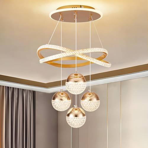 modern led chandeliers 3 color dimmable pendant light for kitchen island dining room living room contemporary hanging ceiling light adjustable height decor